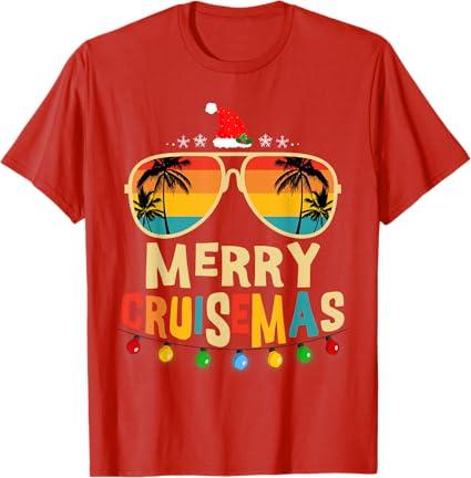 Merry Cruisemas 2026 Christmas Santa Reindeer Cruise T-Shirt, XL