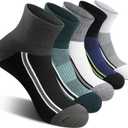 Gonii men ankle socks for men athletic running Cushion Quarter Socks 5 Pairs