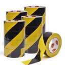 TAPEBEAR Hazard Caution Tape Yellow Black 2inch x 150 Feet (50yds)