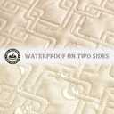 fuguitex Waterproof Dog Bed Cover Dog Blanket for Pet Furniture Bed Couch Sofa Reversible Linen Texture(52"*82",Cream+ Wheat)