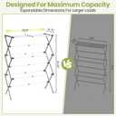 PEXCHASER Oversized Clothes Drying Rack, 45.28" H 14.57" D, Large