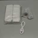 Trifold LED Vanity Mirror with Lights, Bathroom Shower Mirror with Powerful Suction Mount, Rechargeable Makeup Mirror with 2X/3X Magnification, 3 Color Lights & Brightness Adjustable