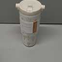 SANDJEST Pickleball Stainless Steel Straw Lid Tumbler 30oz with Carry Handle for Women Girls, Insulated Travel Coffee Cup, Gift for Sports Outdoor Workout Christmas Birthday (Beige)