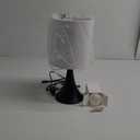 3 Way Touch Control Table Lamp, Modern Bedside Lamp for Bedroom, Dimmable Black Nightstand Lamp White Shade Desk Reading Light for Living Room Office Dorm, 3000K LED Bulb Included (Black Base with White Shade)