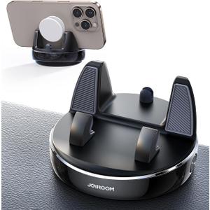 JOYROOM Car Phone Holder Mount, 360 Adjustable & Avoid Sun Glare Phone Holder for Car, Slip Free Spring Snap Design Dashboard Phone Stand, Compatible with Smartphones, GPS Devices (Black)