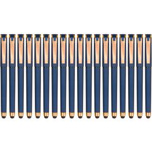 Linbsunne Black Gel Pens 0.7mm Medium Point Pen Office Pens 2-in-1 Stylus Pens for Touch Screens Gel Ink Rollerball Pens for Writing (18 Pack-blue)