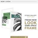 MCS Studio Gallery 18x24 Poster Frame White Woodgrain Engineered Wood, Vertical & Horizontal Wall Hanging Large Picture Frame for Photos, Posters & Art Prints (1-Pack)