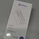 Recessed Power Strip with 30W USB C,Ultra Thin Flat Plug Power Strip,2 Outlets 4 USB Ports,Furniture Flush Mount Desk Outlet,Recessed Outlet for Side Table/Sofa Table,6ft Cord (White)