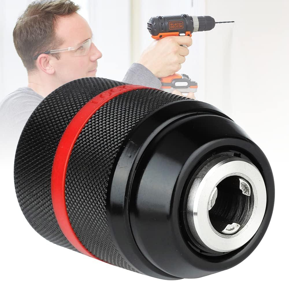 Watris Veiyi Keyless Hand Drill Chuck, 1/2-20UNF 2-13MM Self-Tighten Drill Chuck Adapter, Quick Replacement Drill Press Chuck for Many Kinds of Drill Bit