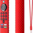 Silicone Cover Compatible with Fire TV Stick (3rd Gen) Remote Firestick Remote Cover for Firesticksticktv Silicone Protective Case Sleeve(Red)