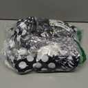 Women's 1950s Polka Dress Set Audrey Vintage-Inspired Cocktail Halter Swing Dress with Accessories 10PCS (Large, Black)