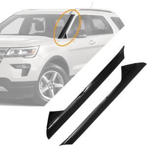 Windshield Trim Molding A-Pillar, Compatible with Ford Explorer 2011-2019, Front Outer Left Driver & Right Passenger Cover, Window Trim Moulding, BB5Z7803136AA, BB5Z7803137AA, Plastic Windshield Trim (Outer LH&RH)