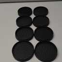 VOCOMO 2X2 Round Rubber Caster Cups, Non Slip Furniture Pads, Anti-Slip Gripper, Anti Skid Furniture Feet, Anti Slide Floor Protector for Bed Couch Table Chair Stoppers - (Black, 8 Pack)