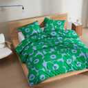MARIMEKKO - Queen Comforter Set with Shams, Lightweight Bedding