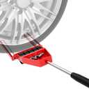 Pro Tire Lifter Cart - Pre-Assembled Wheel Dolly for Cars/SUVs/Trucks, Dual Stainless Rollers & 5 All-Terrain Wheels, Foldable Steel Frame, Lug Nut Organizer & Extended Handle 