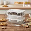 3 Pack Cookie Cutter Storage, Transparent Cookie Cutter Organizer with a Sticker, Baking Storage Containers, Cover to Prevent Dust, Can Be Used Alone or Hidden for Stacking(No Cutters)