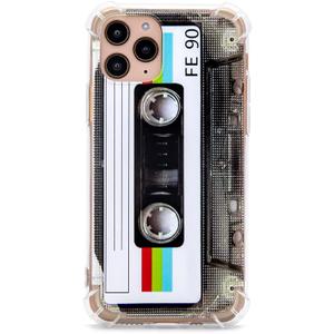 FAteam Case for iPhone 11 Pro Matte Finish Heavy Duty Soft Back Cover with Reinforced Corners TPU Soft Bumper Retro Cassette Tape Case Compatible with iPhone 11 Pro