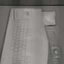 Wireless Keyboard and Mouse Combo, Full-Sized Ergonomic Wave Keys Keyboard with Memory Foam Wrist Rest & Phone Holder, 2.4G Quiet Keyboard Mouse Work Setup for PC Laptop, Office or Home (White)