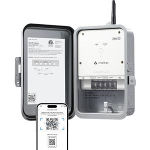 DEWENWILS Matter Smart Pool Pump Timer, 240V 3HP 40A, Metal Enclosure, Heavy Duty Timer Switch for Pool, Water Heater, Works with Apple HomeKit, Amazon Alexa, Google Home, SmartThings, ETL Listed