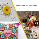 Greentime 600-700 PCS Mixed Color Assorted Sizes Round Resin Buttons for Crafts Sewing DIY Manual Button Painting DIY Handmade Ornament Buttons Easter Egg Fillers Decorative