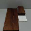 MyGift 5-Tier Rustic Burnt Solid Wood Sunglasses Holder Rack, Wall-Mount or Tabletop Eyewear Display Stand, Retail and Home Glasses Organizer, Set of 2 (Dark Brown)