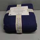 100% Cotton Waffle Weave Bed Blanket | Soft, Breathable, and Lightweight Blanket for All-Season | Perfect for Layering | Brielle Collection (King, Navy)
