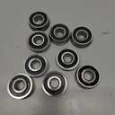 10 Pack Flanged Ball Bearings 5/8" x 1-3/8" x 1/2", Pre Lubricated, for Lawn Mower, Wheelbarrows, Carts & Hand Trucks Wheel Hub, Replacement for JD AM118315, AM35443, Stens 215-038, 215-061 Etc