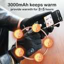 Electric Heated Gloves for Men & Women - Battery Work Touchscreen Thin Gloves for Working in Cold Winter Weather Rechargeable (Black, XL)