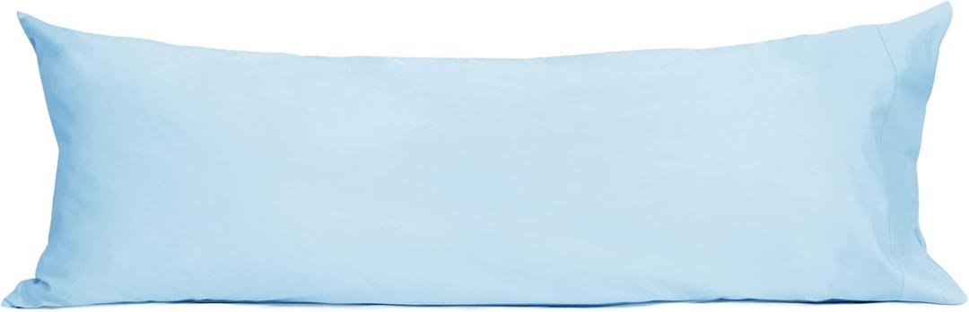 Sunflower Body Pillowcase 100% Cotton Long Pillow Cover/Case Envelope Closure 1 Pack, 2154 inches Ashley Blue, Soft and Breathable