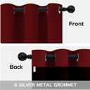 Yakamok 100% Blackout Curtains for Bedroom 2 Panels - Completely Blackout Window Drapes Thermal Insulate Window Panels with Black Backing for Living Room, Grommet Top (38 by 84 inches, Burgundy Red)