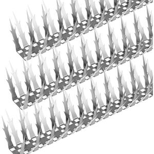 Bird Spikes, 10 FT Stainless Steel Bird Deterrent Spikes, Pigeon Spikes for Outside to Keep Birds Squirrel Raccoon Cat Away, for Garden Fence Roof Window Sill and Wall(10 Pack)