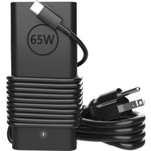 60W 65W USB Type C Laptop Charger Compatible with Dell Latitude 5540 5550 5420 5450 3550 3450 7440 7430 5530 3540 5430 5520 7420 e5440 for Chromebook XPS 13 Computer 65 Watt Power Adapter