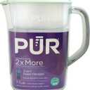 PUR 7-Cup Water Pitcher, 1 Genuine Filter, Cleaner, Great-tasting Water, Dishwasher Safe, Powerful, Faster Filtration, LockFit Cap Design - Lime