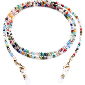 humlbird Mask Lanyard Eyeglasses Chain Healing Crystal Beaded Sunglasses Chains with Pearl for Women