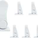 6 Packs Child Safety Door Lever Locks, No Drill Baby Proof Handle Lock with Adhesive, Easy for Adults, Fits Most Door Handles(White)