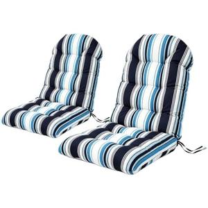 PNP FKJP Adirondack Chair Cushions Set of 4, 44x19x4 Inch, Print | Outdoor Water Resistant Tufted Rocking Chair Cushion, High Back Soft Seat Pad with Ties for Patio Furniture Porch Garden