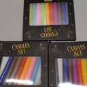 Wyspell - 36 Colored Taper Candles for Witchcraft | 5" Height & 1/2" Diameter | Candle Sticks for Witch Decor | 6 Spell Holders | Shabbat | Chime | Wiccan