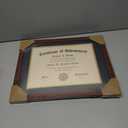 ELSKER&HOME 8.5x11 Certificate Frame - Classic Coffee Color Frame - Displays Diploma 8.5x11 Inch with Mat - 11x14 Inch Without Mat - For Document/Photo(Double Mat - Matte Black with Gold Rim)