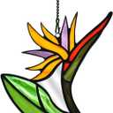 Bird of Paradise Flower Decor Stained Glass Suncatcher,Artificial Fake Flowers Gift for Women,Flowers Ornament Stained Glass Window Hangings,Housewarming Gifts for Mom Grandma