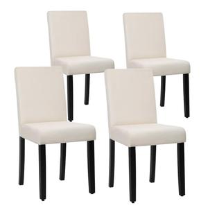 Amazon.com - FDW Dining Chairs Set of 4,Dining Room Chairs Elegant Design Modern Fabric Upholstered Dining Chairs,Beige - Chairs