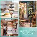 Lilyvane Corner Shower Caddy: Rustproof 125" Tension Inside Shower Organizer, Adjustable Bathroom Organizer Shelves for Bathtub Shampoo Conditioner Storage, Floor to Ceiling Standing Caddy (Black)