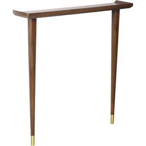 Wall Tables for Hallways - Extra Slim Entryway Table - Narrow Console Tables for Entryway or Foyer - Wall-Mounted Space-Saving Thin Table for Narrow Spaces - 6.25" Depth,Rich Walnut Finish