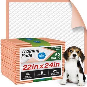 MED PRIDE Dog Training Pads With Attractant [Pack of 100] Disposable, Ultra-Absorbent Puppy Potty Pee Pads With 6-Layer Technology- Leakproof & Waterproof Pet Pads For Dogs, Cats, Rabbits [22'' x 24]