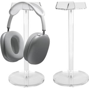 Acrylic Desktop Headphone Holder, Countertop Accessories Stand,Universal for All Music Gaming Headsets 1 Pack(DP015) (clear)