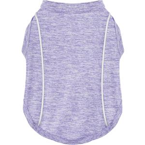 Stay Safe at Night: Stylish Reflective Strip Dog Shirt & Tank Top - Soft, Breathable Clothes with Sun Protection, Quick Dry, Stretchy, Lightweight for Small to Large Dogs Purple M (M-(9~17lb) | Chest(~18.1"))
