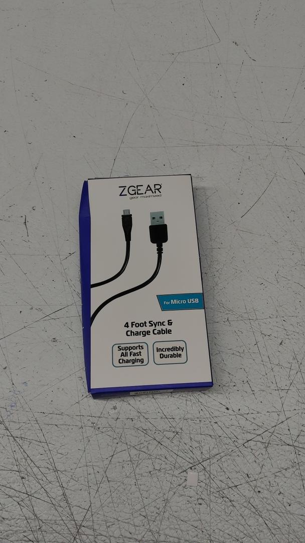 zgear 4' micro Usb data cable bk ea