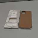 FUNMIKO Compatible with iPhone 15 Plus Case with Screen Protector,Upgraded Liquid Silky Soft Silicone,Fashionably Designed for Men Women Girls,Protective Phone Cover,Light Brown