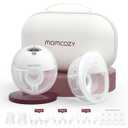 Momcozy M5 Hands-Free Wearable Breast Pump, Double-Sealed Flange for Baby-Like Comfort, 3 Modes & 9 Suction Levels, Portable Electric Pump  24mm, 2-Pack Quill Gray