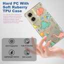 Solanaluna Design for Moto G Stylus 5G 2024 Case: Clear with Design Soft TPU Four Corners Against Falls Shock Absorption Slim Embossed Pattern Protective Back Cover