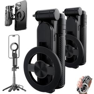 4-in-1 Multifunctional 360° Rotation Magnetic Selfie Stick,Magnetic 4 in 1 Selfie Stick Tripod for iPhone,360° Rotation with Wireless Remote,for Video Recording & Vlogging (1)